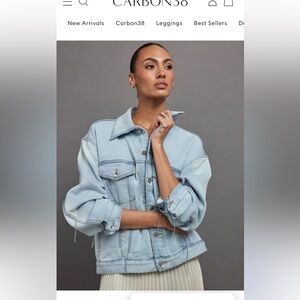 Carbon 38 Oversized Denim Jacket XS (performance knit denim- soft & breathable)